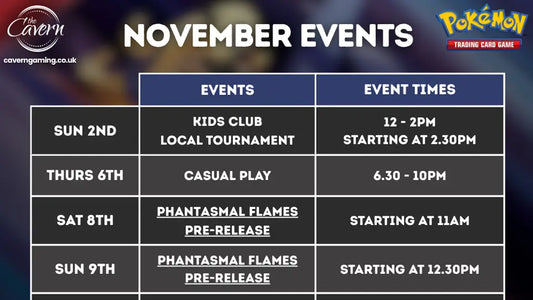 Pokemon Event Schedule - November 2025