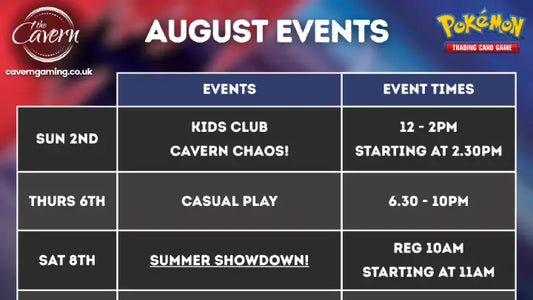 Pokemon Event Schedule - August 2026