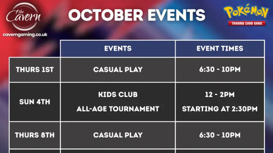 Pokemon Event Schedule - October 2026