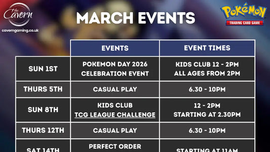 Pokemon Event Schedule - March 2026