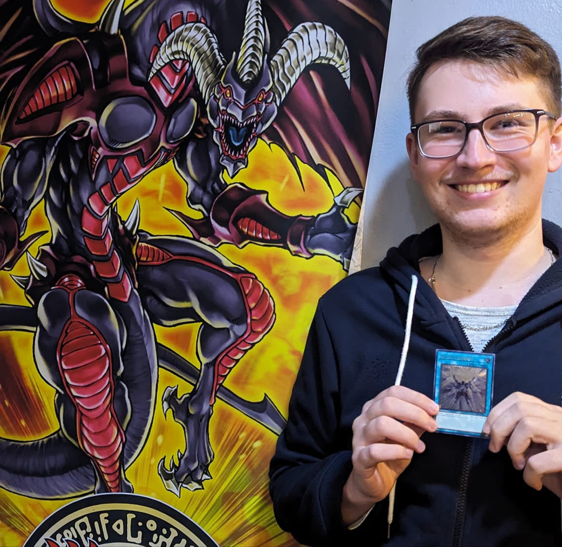 Yugioh Player With Rare Card